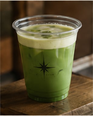 星の抹茶ラテ