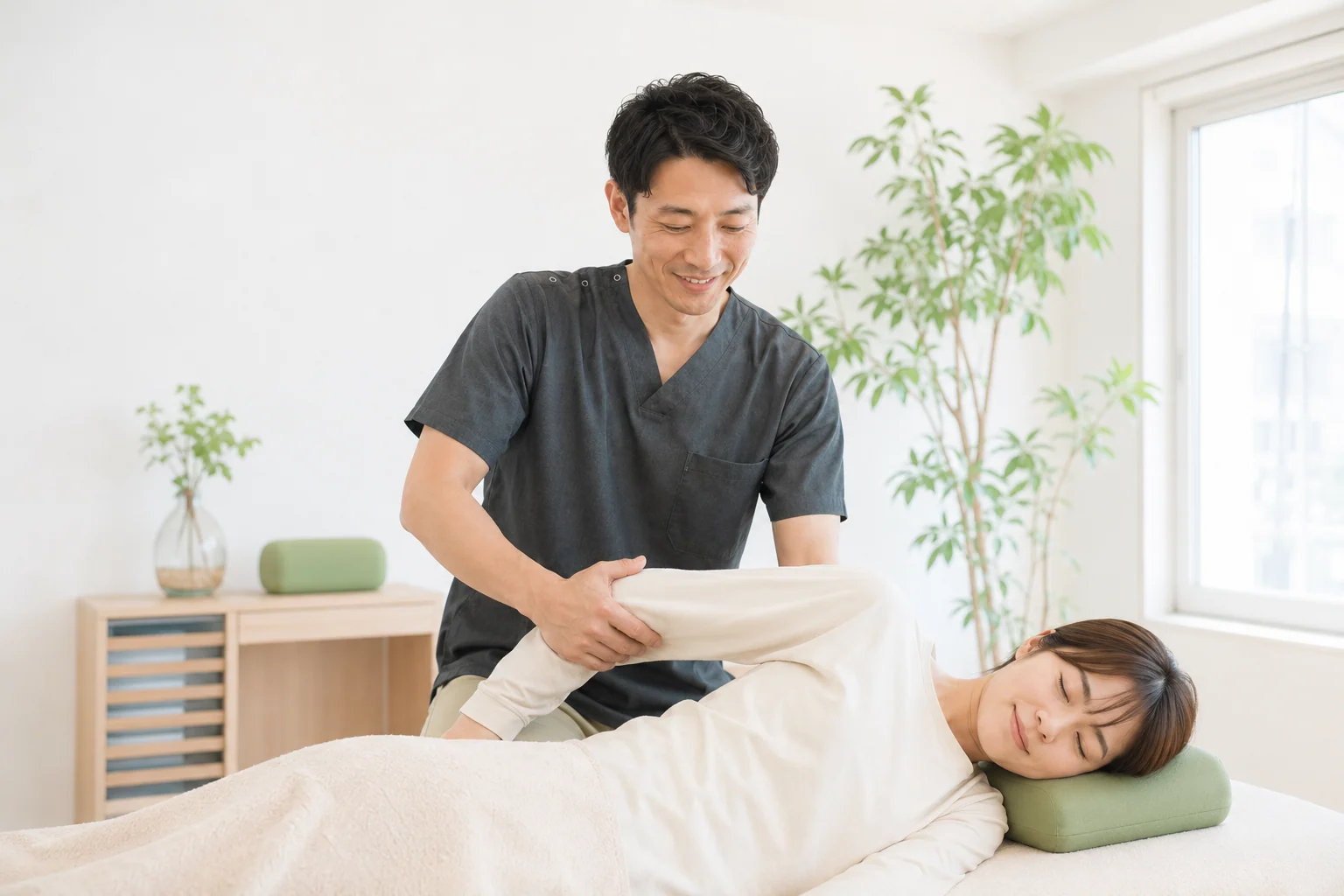 施術の様子をイメージしたビジュアル